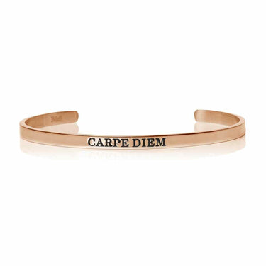 Carpe Diem - Mantra Bracelet - Quote Bracelet - Woman Bracelet Bracelet 18k Rose Gold Brother & Sisters